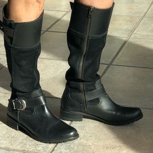 Timberland Women’s black leather and suede Riding Boots